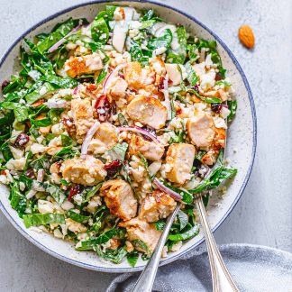 Parmasen Chicken Spinach Salad
