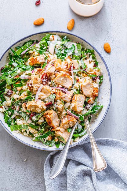 Parmasen Chicken Spinach Salad
